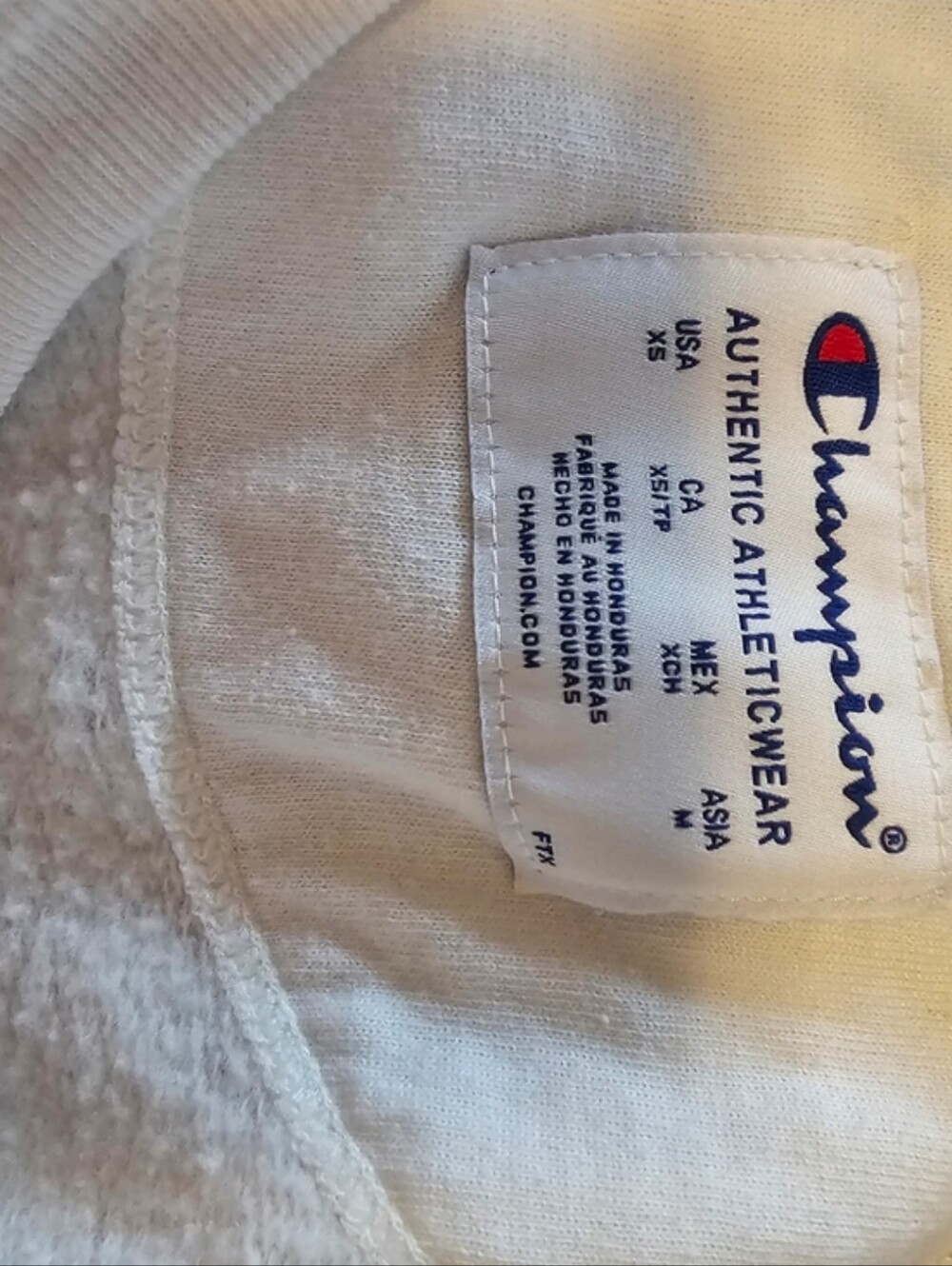 Champion White Logo Crewneck Sweatshirt - Picture 4 of 5